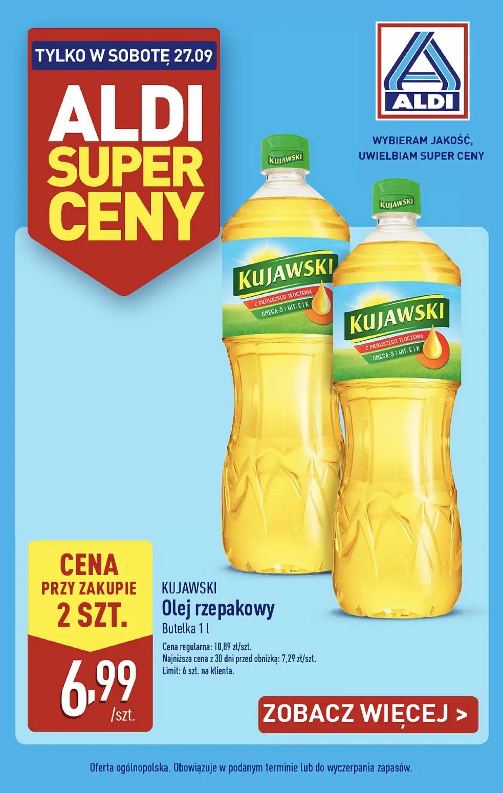 gazetka promocyjna ALDI Tylko w SOBOTĘ - Strona 1