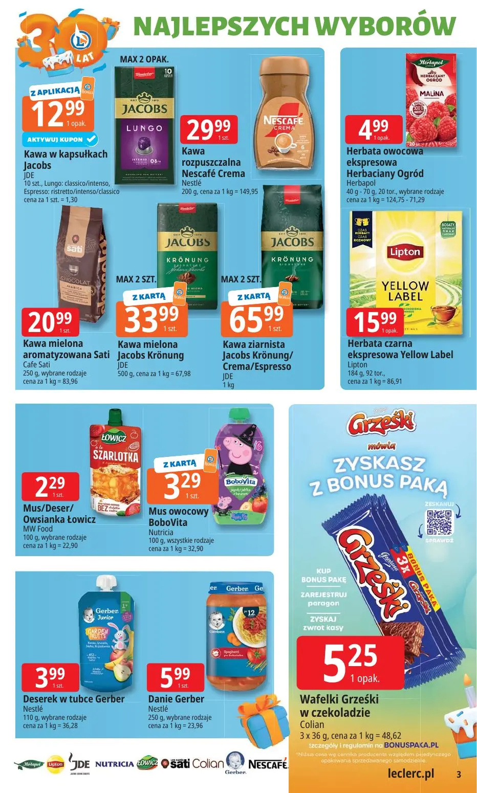 gazetka promocyjna E.Leclerc 30 lat najlepszych wyborów - oferta rozszerzona  - Strona 3