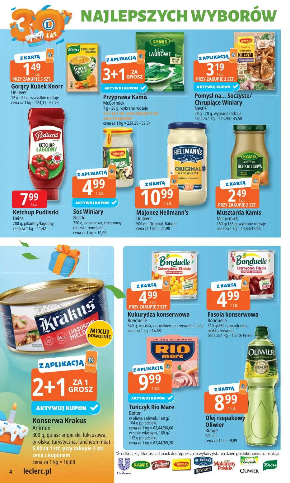 gazetka promocyjna E.Leclerc 30 lat najlepszych wyborów - oferta rozszerzona  - Strona 4