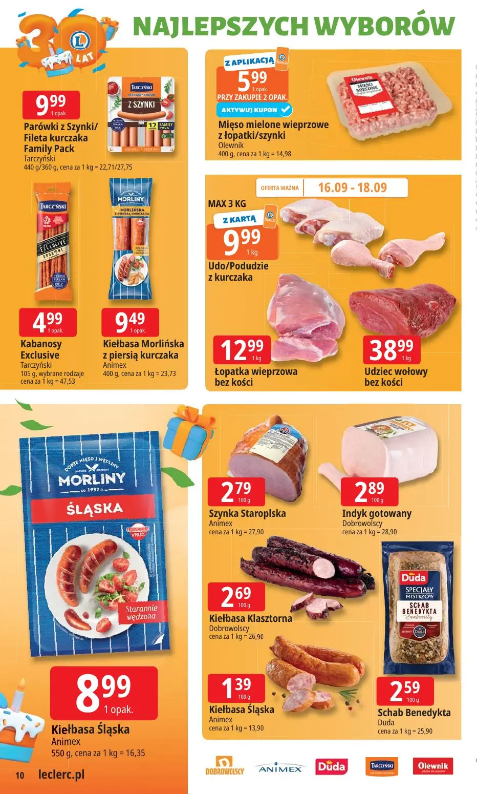 gazetka promocyjna E.Leclerc 30 lat najlepszych wyborów - oferta rozszerzona  - Strona 10