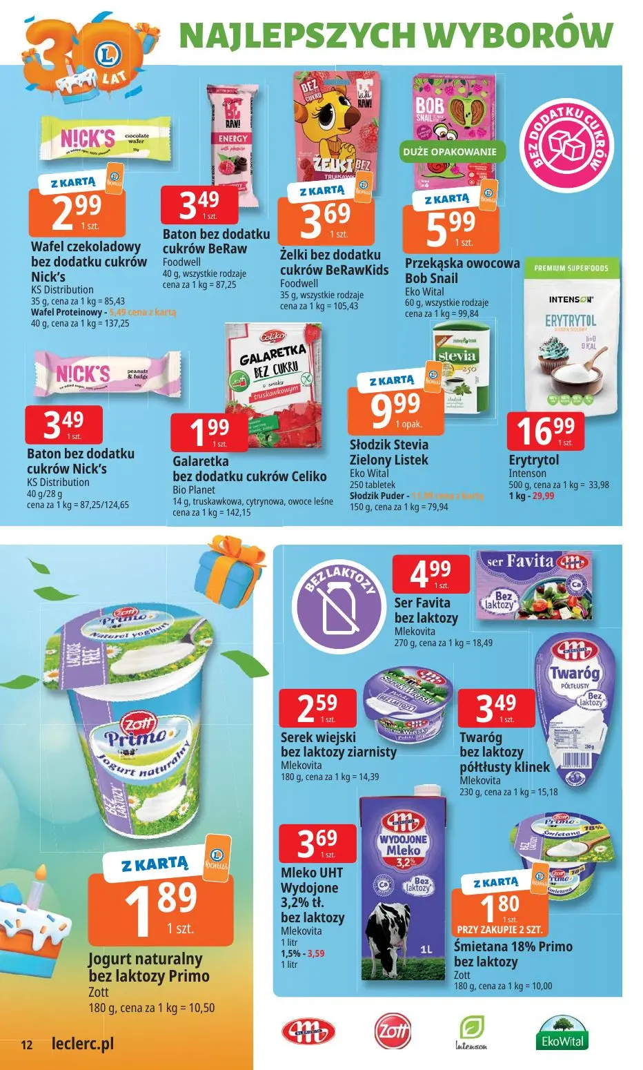 gazetka promocyjna E.Leclerc 30 lat najlepszych wyborów - oferta rozszerzona  - Strona 12