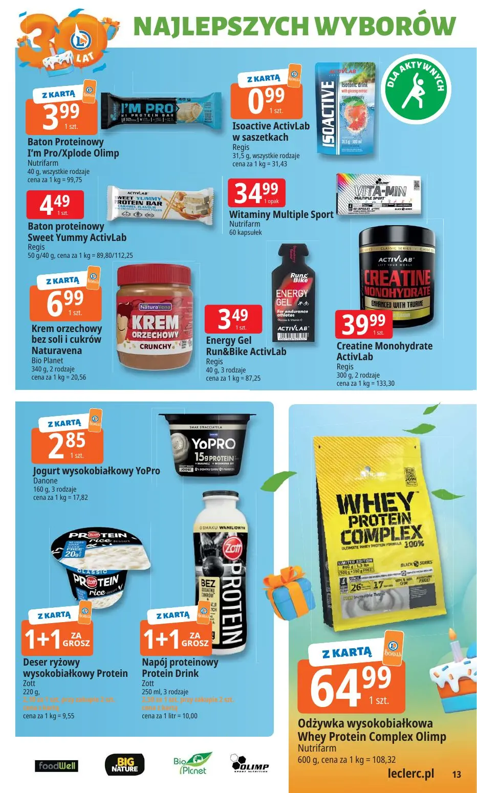 gazetka promocyjna E.Leclerc 30 lat najlepszych wyborów - oferta rozszerzona  - Strona 13