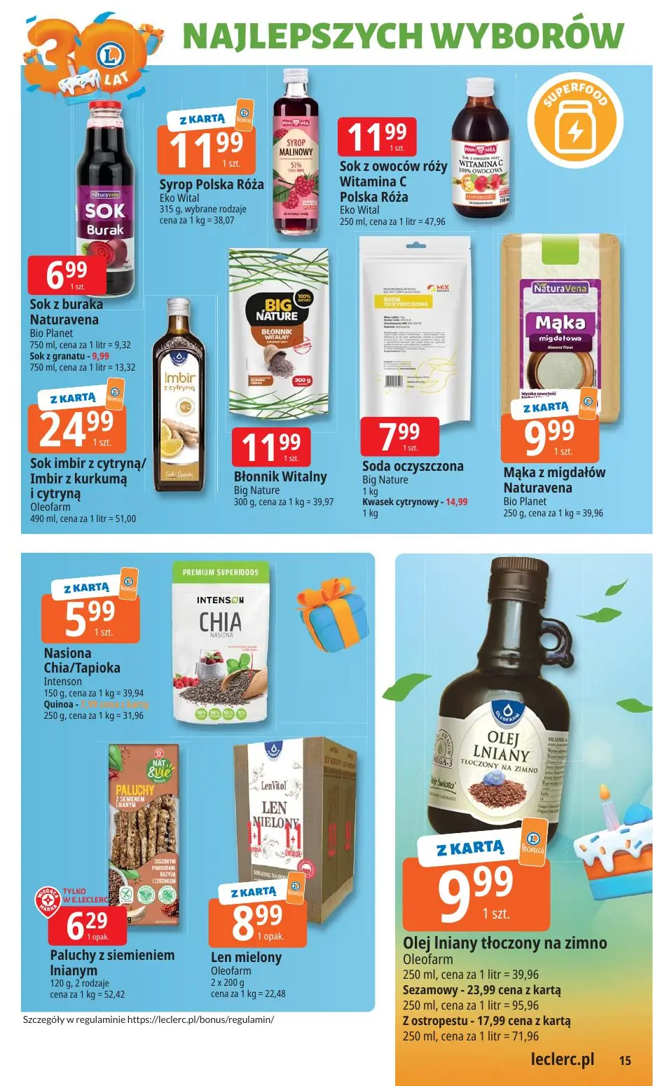 gazetka promocyjna E.Leclerc 30 lat najlepszych wyborów - oferta rozszerzona  - Strona 15