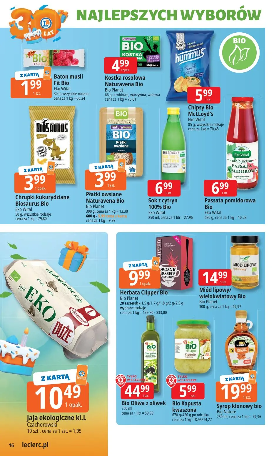 gazetka promocyjna E.Leclerc 30 lat najlepszych wyborów - oferta rozszerzona  - Strona 16