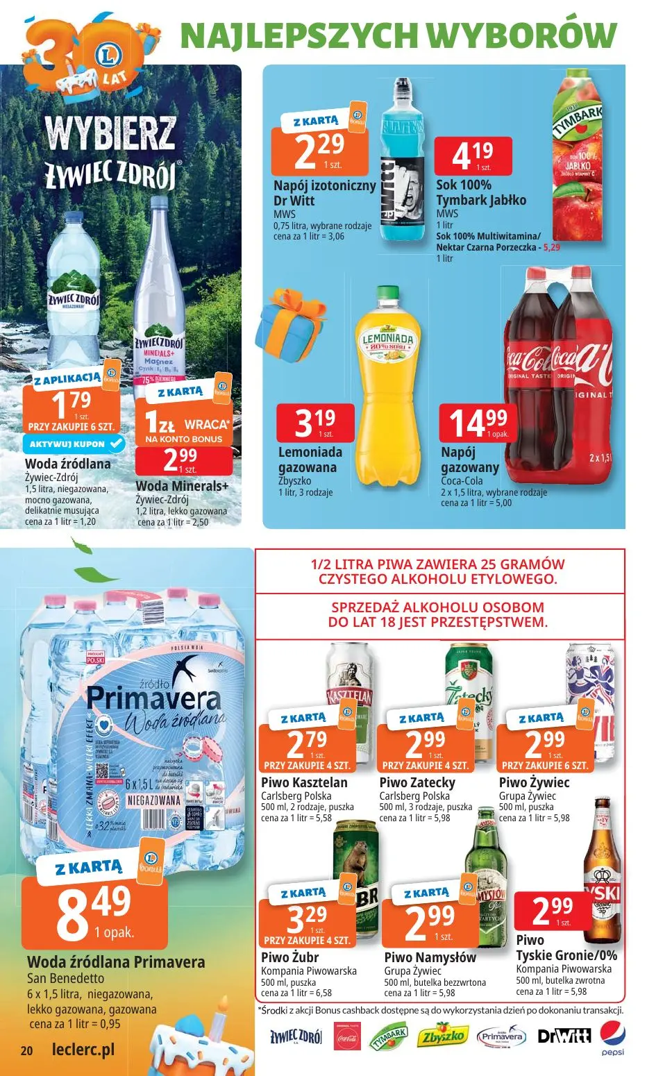 gazetka promocyjna E.Leclerc 30 lat najlepszych wyborów - oferta rozszerzona  - Strona 20