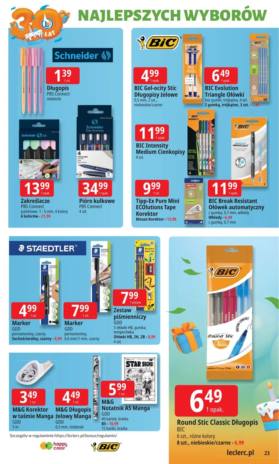 gazetka promocyjna E.Leclerc 30 lat najlepszych wyborów - oferta rozszerzona  - Strona 23