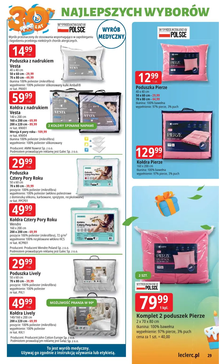 gazetka promocyjna E.Leclerc 30 lat najlepszych wyborów - oferta rozszerzona  - Strona 29