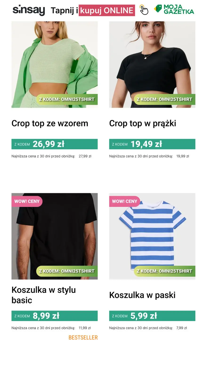 gazetka promocyjna Sinsay 🟢 -25% T-SHIRTY 🟢 - Strona 3