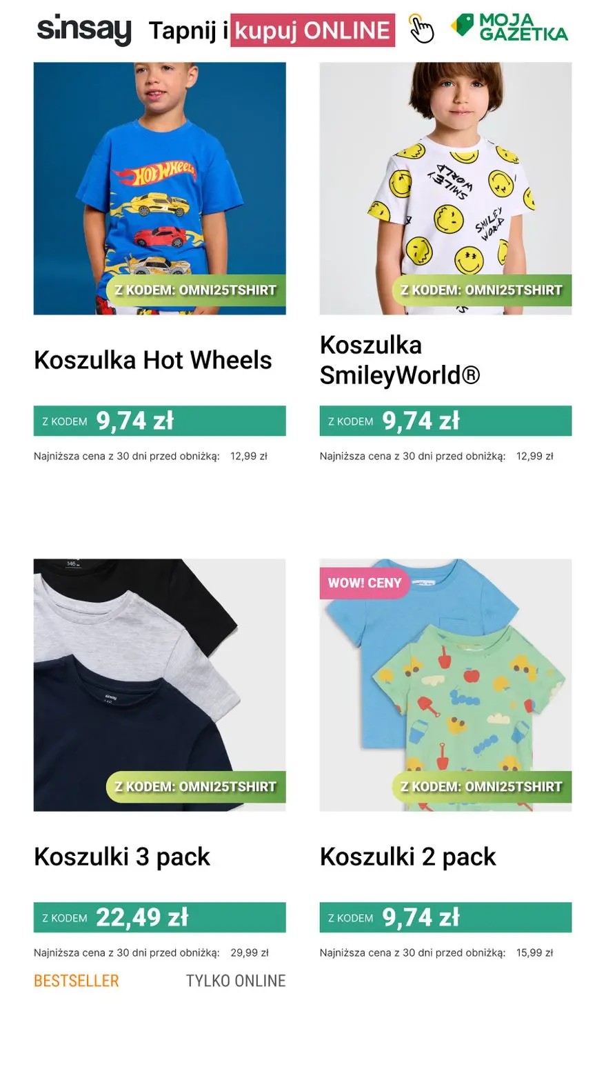 gazetka promocyjna Sinsay 🟢 -25% T-SHIRTY 🟢 - Strona 10