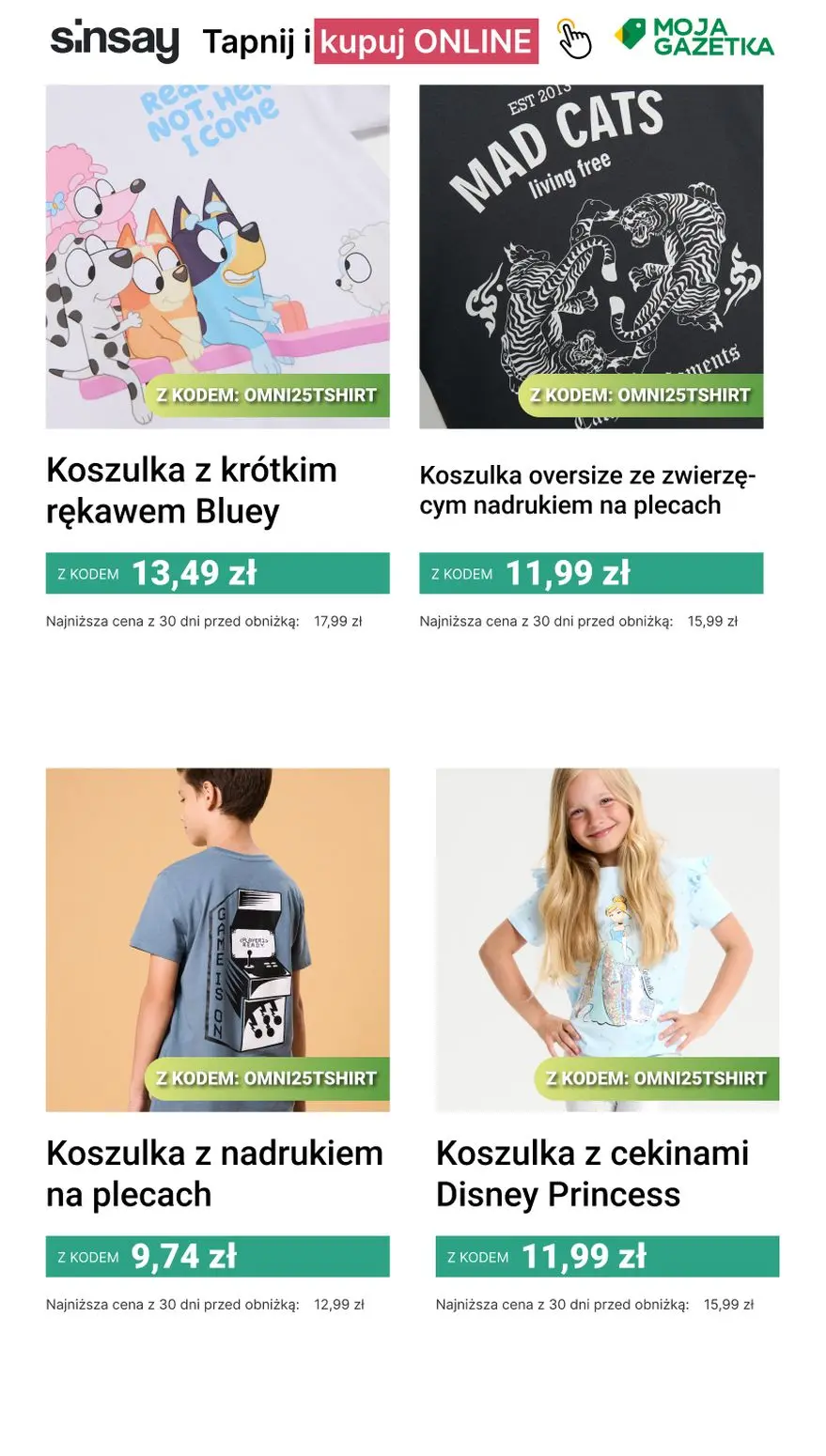gazetka promocyjna Sinsay 🟢 -25% T-SHIRTY 🟢 - Strona 13