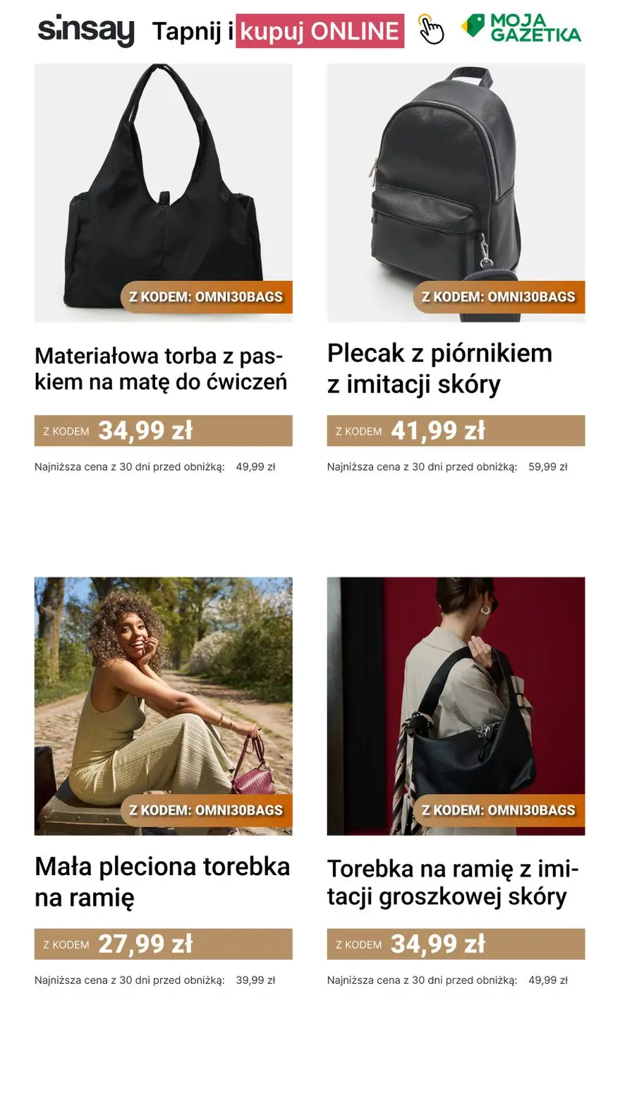gazetka promocyjna Sinsay 🟤 Torby i plecaki damskie 🛍️👜 - Strona 6