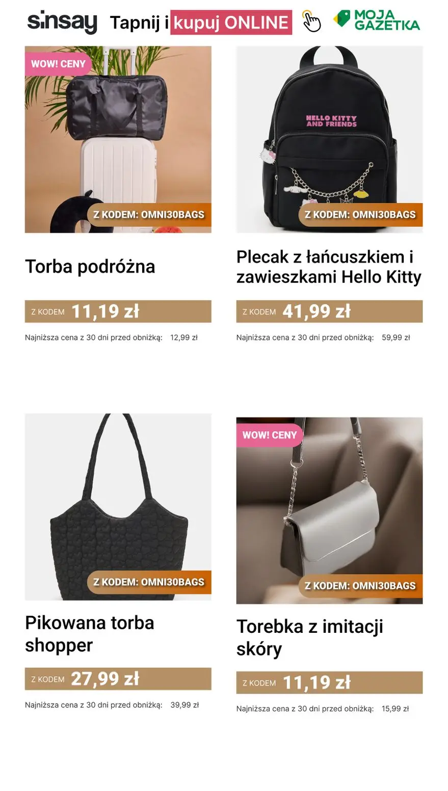 gazetka promocyjna Sinsay 🟤 Torby i plecaki damskie 🛍️👜 - Strona 10