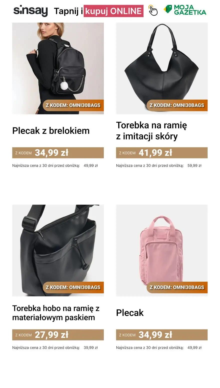 gazetka promocyjna Sinsay 🟤 Torby i plecaki damskie 🛍️👜 - Strona 11