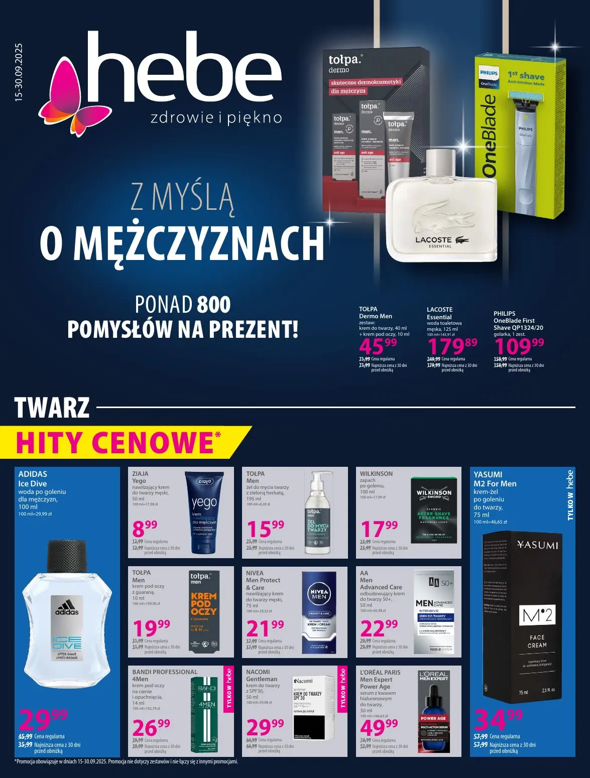 gazetka promocyjna hebe Z myślą o mężczyznach  - Strona 1