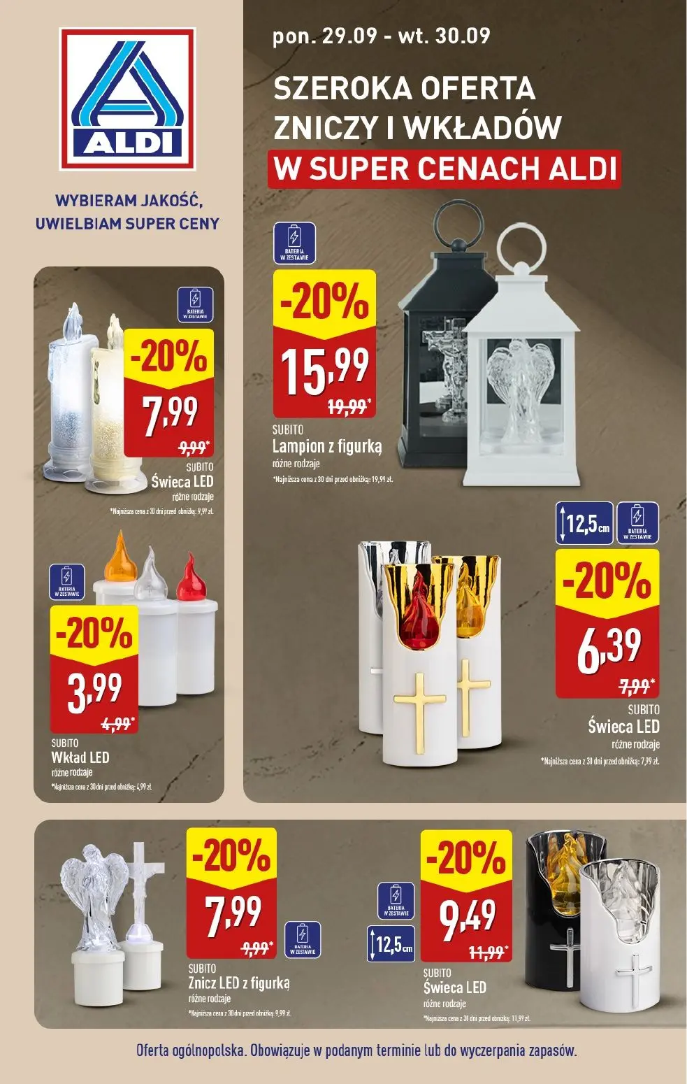 gazetka promocyjna ALDI Świece LED Subito 🕯️ - Strona 1