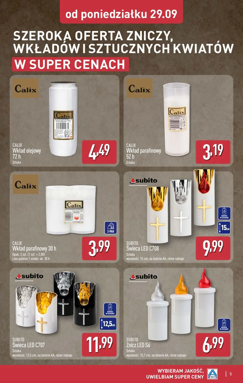 gazetka promocyjna ALDI Znicze 🕯️ - Strona 5