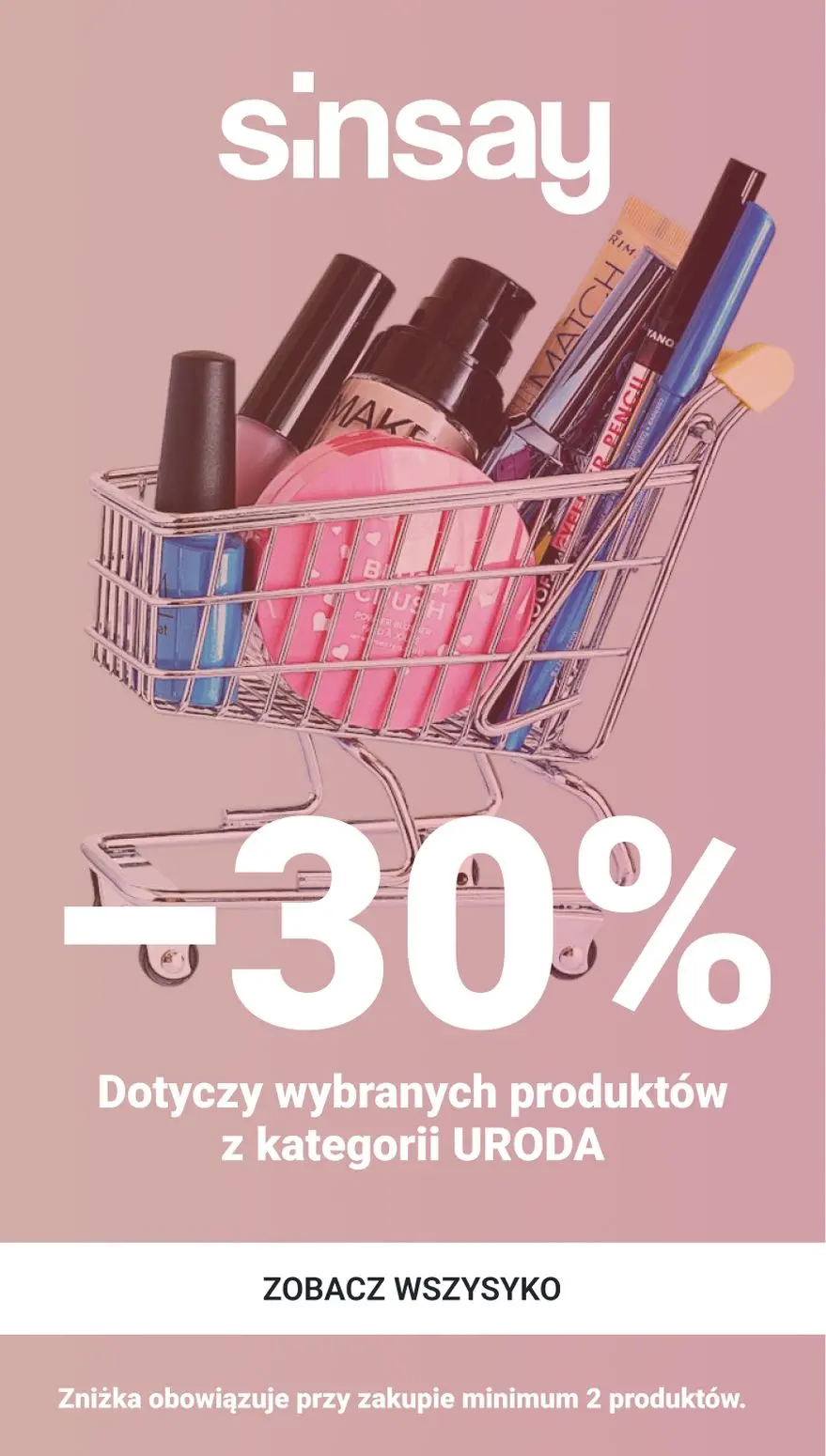 gazetka promocyjna Sinsay 🪞 [-30%] na wybrane produkty URODA - Strona 1
