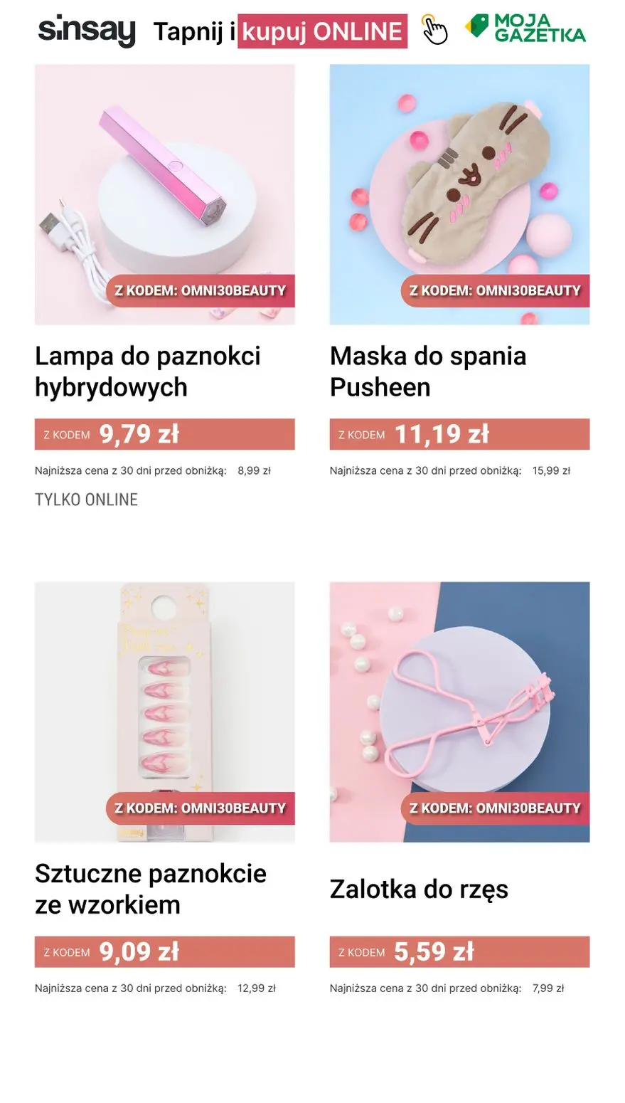 gazetka promocyjna Sinsay 🪞 [-30%] na wybrane produkty URODA - Strona 7