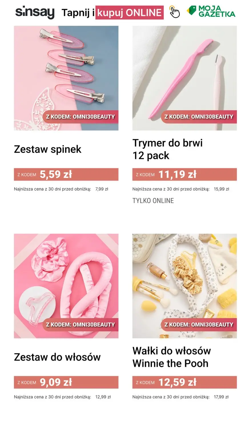 gazetka promocyjna Sinsay 🪞 [-30%] na wybrane produkty URODA - Strona 9