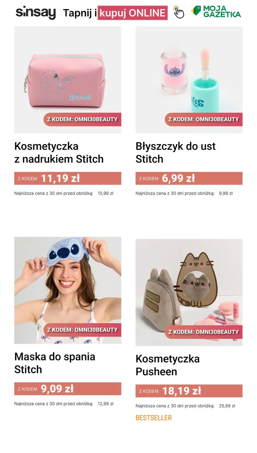 gazetka promocyjna Sinsay 🪞 [-30%] na wybrane produkty URODA - Strona 12
