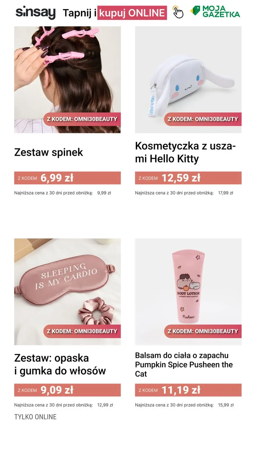gazetka promocyjna Sinsay 🪞 [-30%] na wybrane produkty URODA - Strona 13