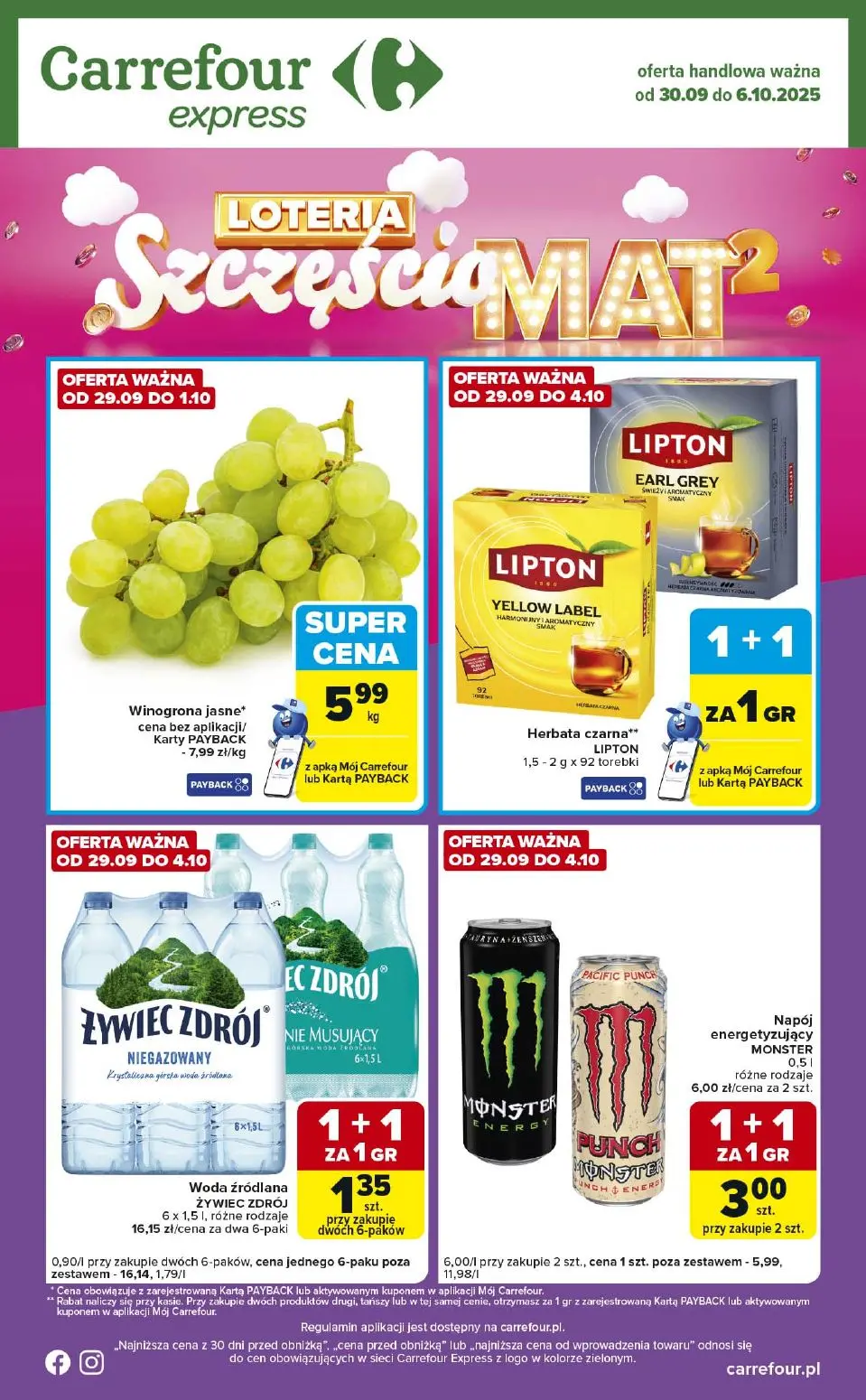 gazetka promocyjna Carrefour Express Loteria szczęściomat - Strona 1