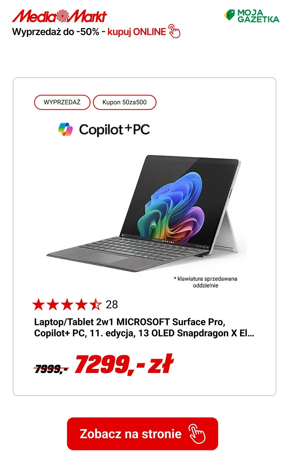 gazetka promocyjna Media Markt Łap najlepsze okazje! WYPRZEDAŻ do -50%! - Strona 4