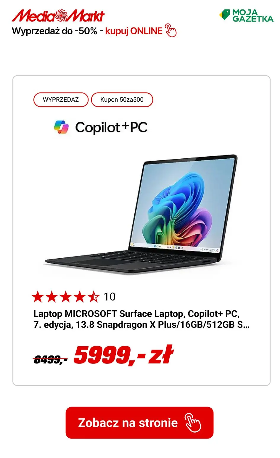 gazetka promocyjna Media Markt Łap najlepsze okazje! WYPRZEDAŻ do -50%! - Strona 5