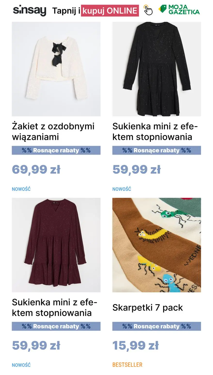 gazetka promocyjna Sinsay %% Rosnące rabaty %% - Strona 5