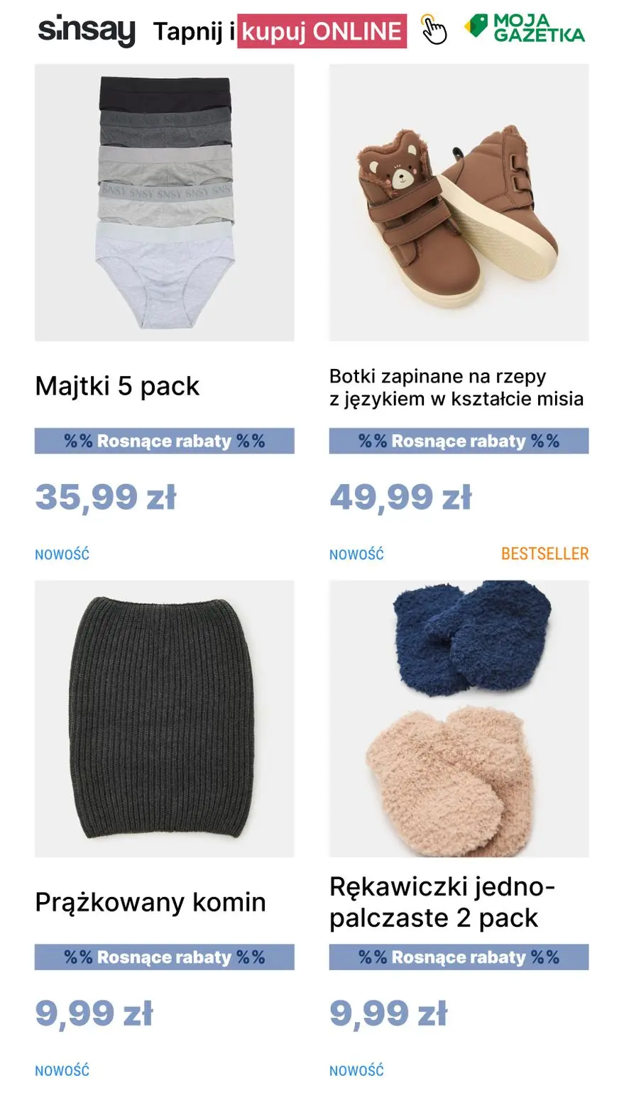 gazetka promocyjna Sinsay %% Rosnące rabaty %% - Strona 10