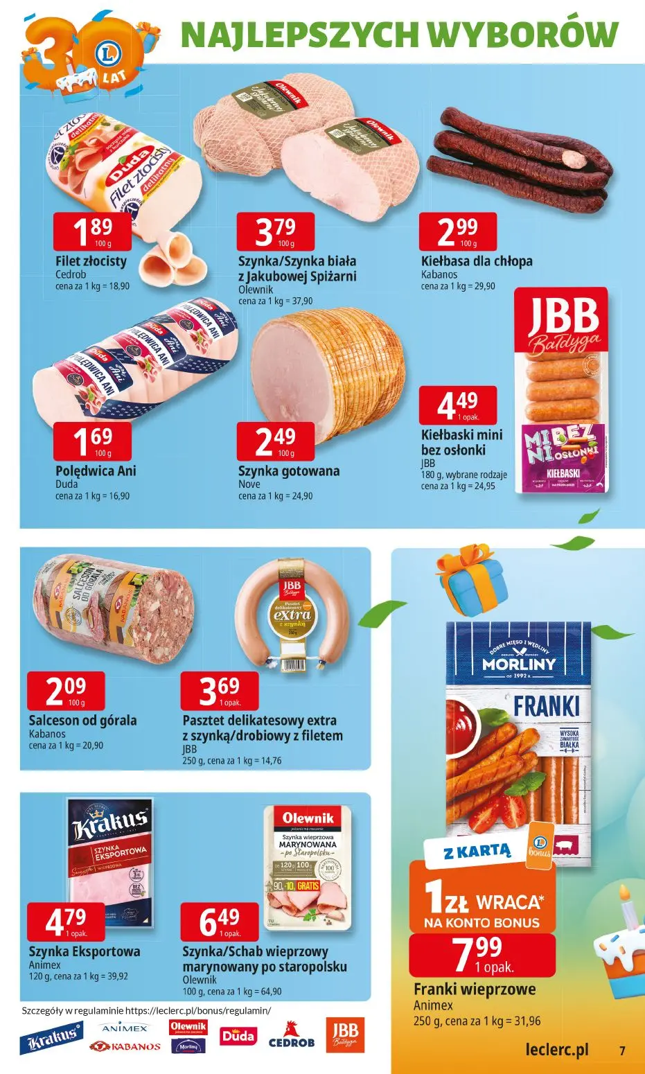 gazetka promocyjna E.Leclerc 30 lat najlepszych wyborów - Strona 7