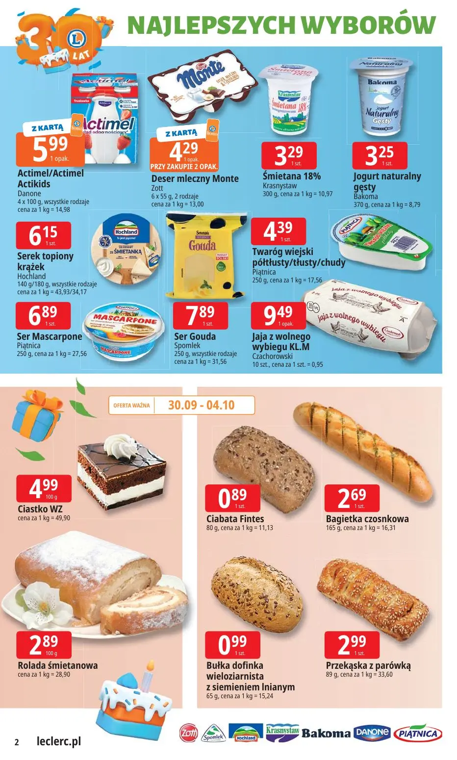 gazetka promocyjna E.Leclerc 30 lat najlepszych wyborów - oferta rozszerzona - Strona 2