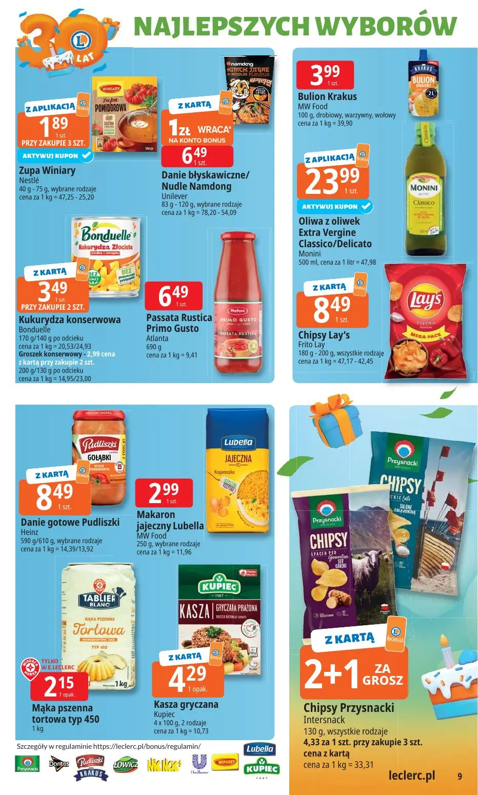gazetka promocyjna E.Leclerc 30 lat najlepszych wyborów - oferta rozszerzona - Strona 9