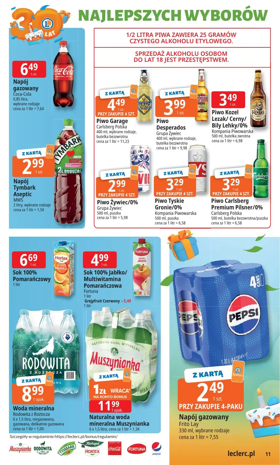 gazetka promocyjna E.Leclerc 30 lat najlepszych wyborów - oferta rozszerzona - Strona 11