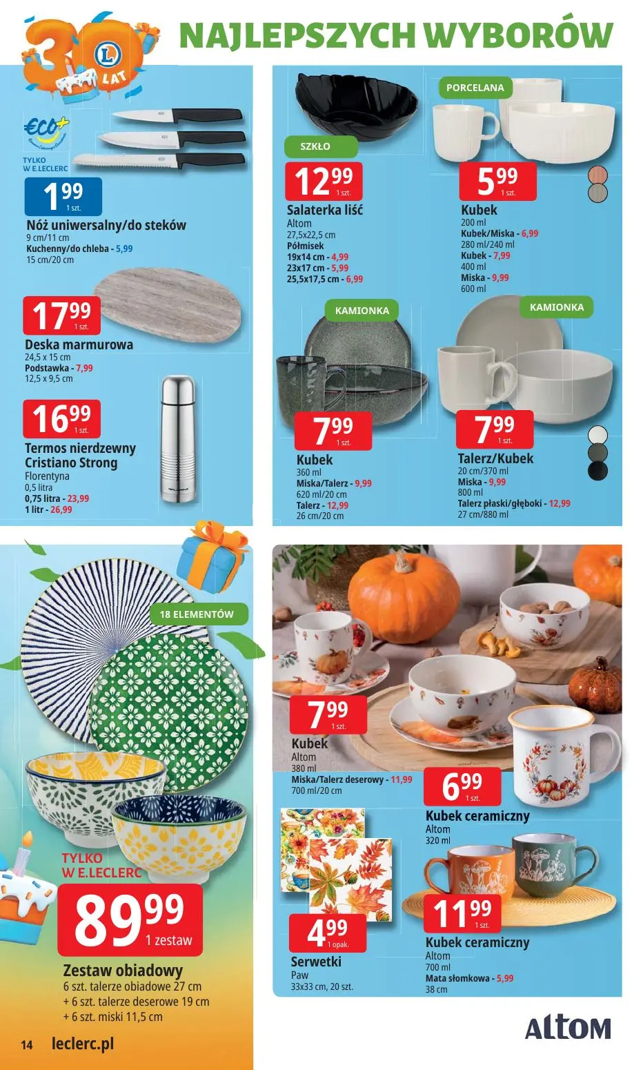 gazetka promocyjna E.Leclerc 30 lat najlepszych wyborów - oferta rozszerzona - Strona 14