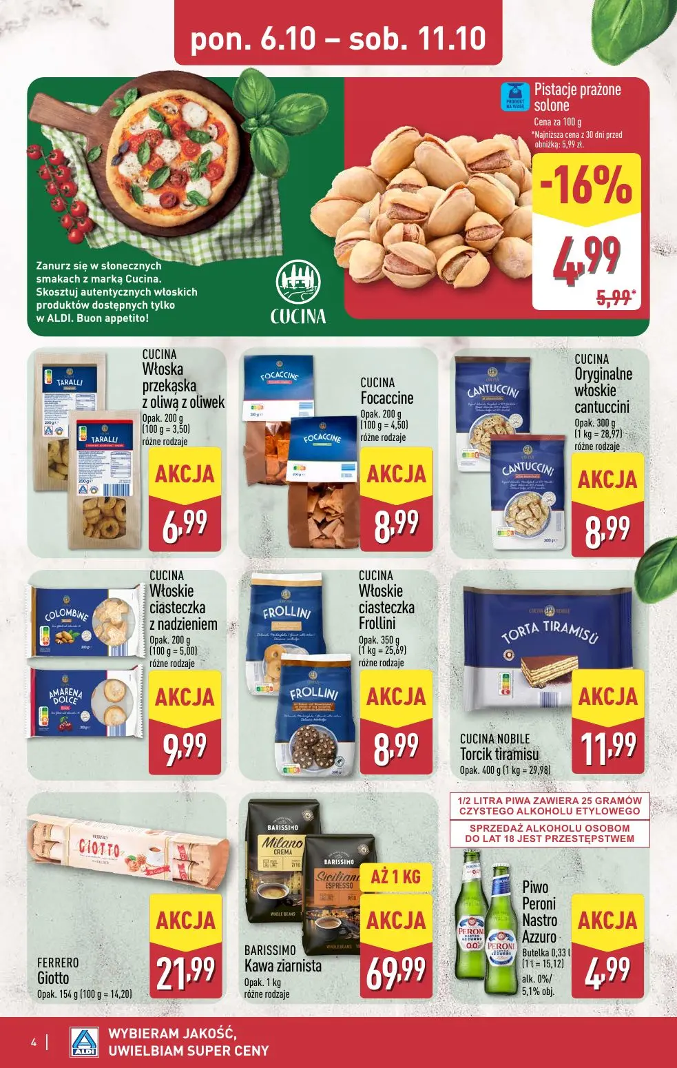 gazetka promocyjna ALDI Tydzień włoski od 6.10 🇮🇹 - Strona 4