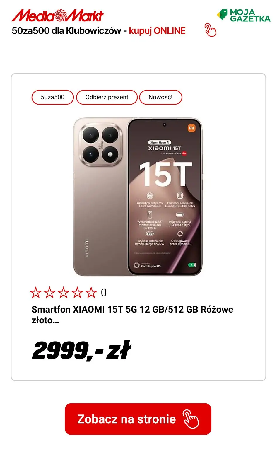 gazetka promocyjna Media Markt 50 za 500 dla Klubowiczów myMediaMarkt! - Strona 3