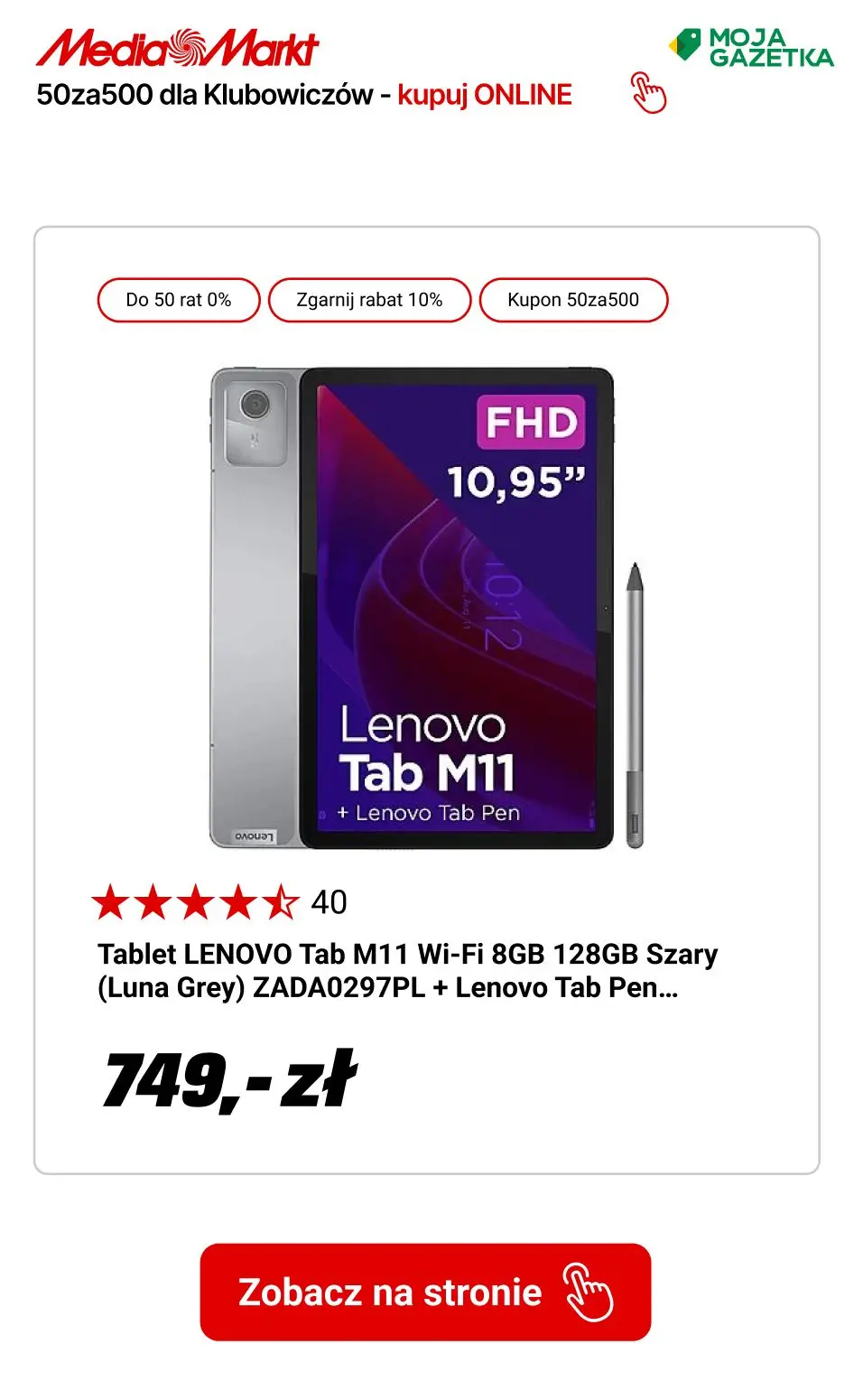 gazetka promocyjna Media Markt 50 za 500 dla Klubowiczów myMediaMarkt! - Strona 4