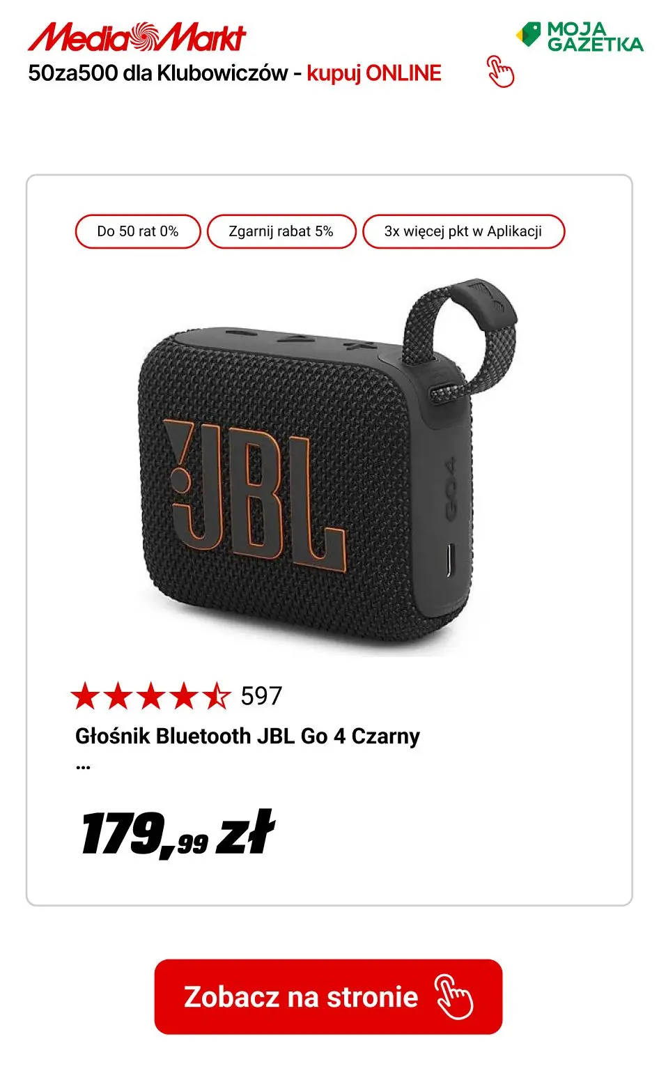 gazetka promocyjna Media Markt 50 za 500 dla Klubowiczów myMediaMarkt! - Strona 5