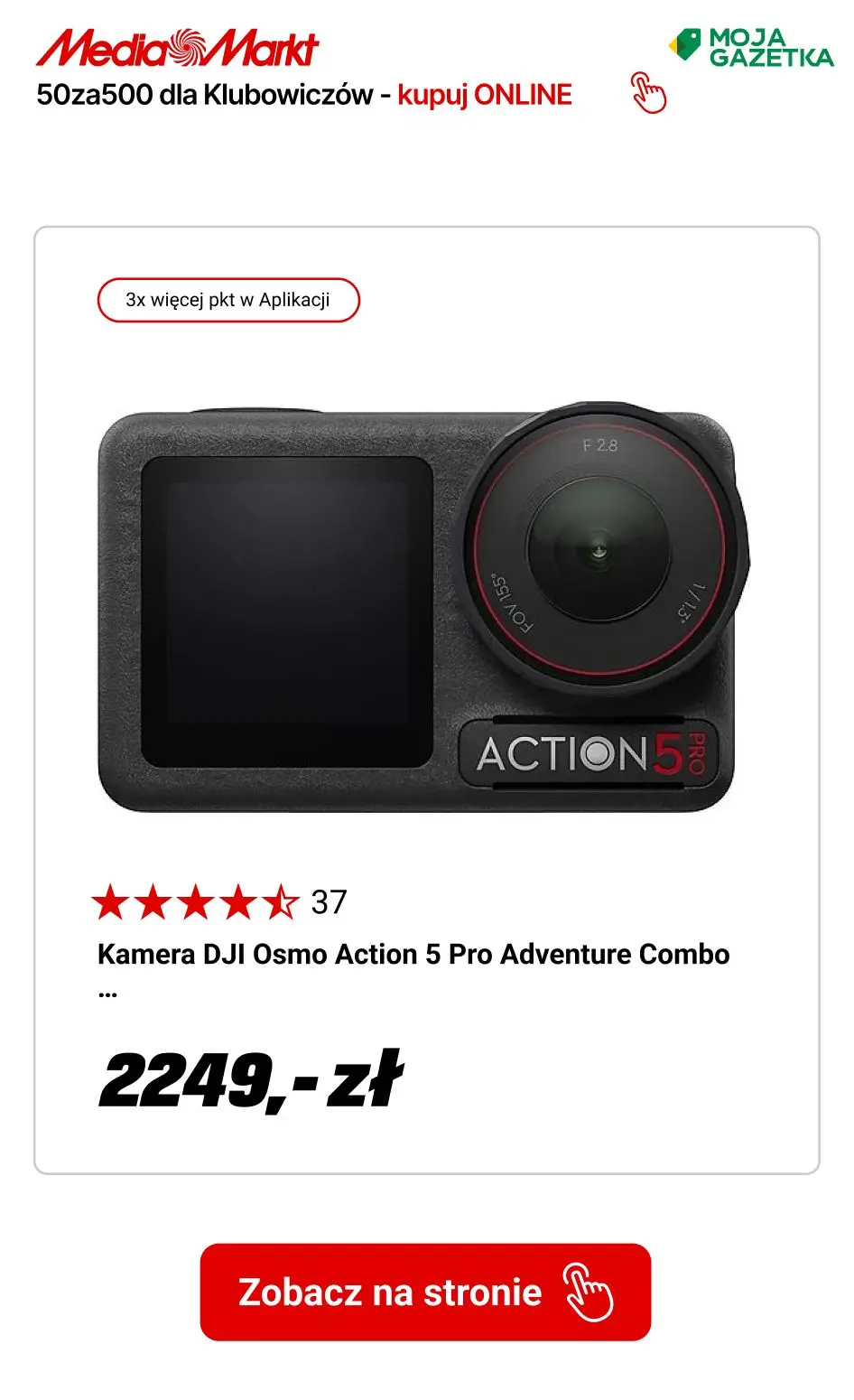 gazetka promocyjna Media Markt 50 za 500 dla Klubowiczów myMediaMarkt! - Strona 9