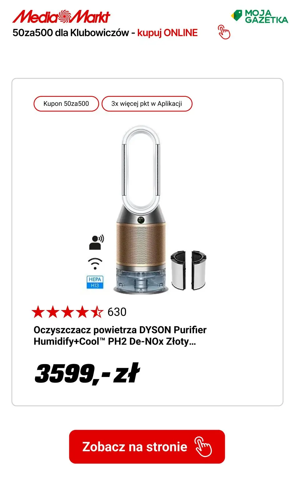 gazetka promocyjna Media Markt 50 za 500 dla Klubowiczów myMediaMarkt! - Strona 13