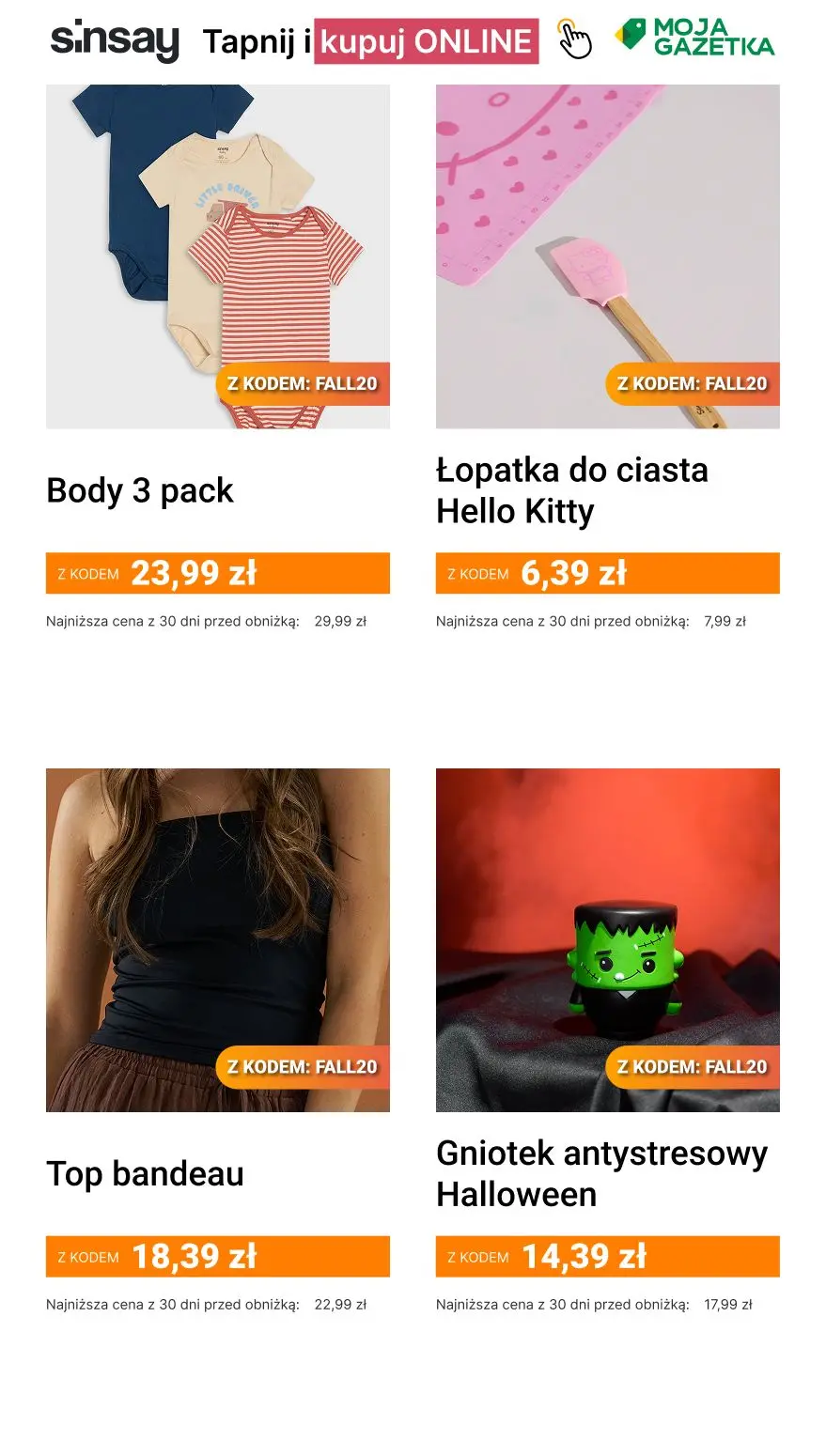 gazetka promocyjna Sinsay 🍁 [-20%] na CAŁĄ kategorię Jesienne Okazje
🥰 kod: FALL20 🦔 - Strona 2