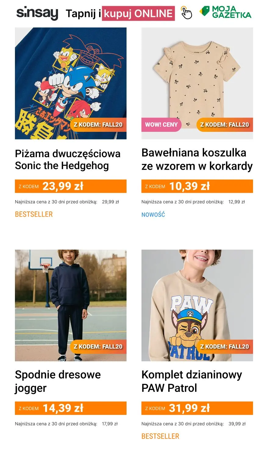 gazetka promocyjna Sinsay 🍁 [-20%] na CAŁĄ kategorię Jesienne Okazje
🥰 kod: FALL20 🦔 - Strona 7