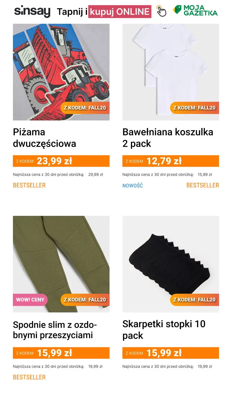 gazetka promocyjna Sinsay 🍁 [-20%] na CAŁĄ kategorię Jesienne Okazje
🥰 kod: FALL20 🦔 - Strona 11