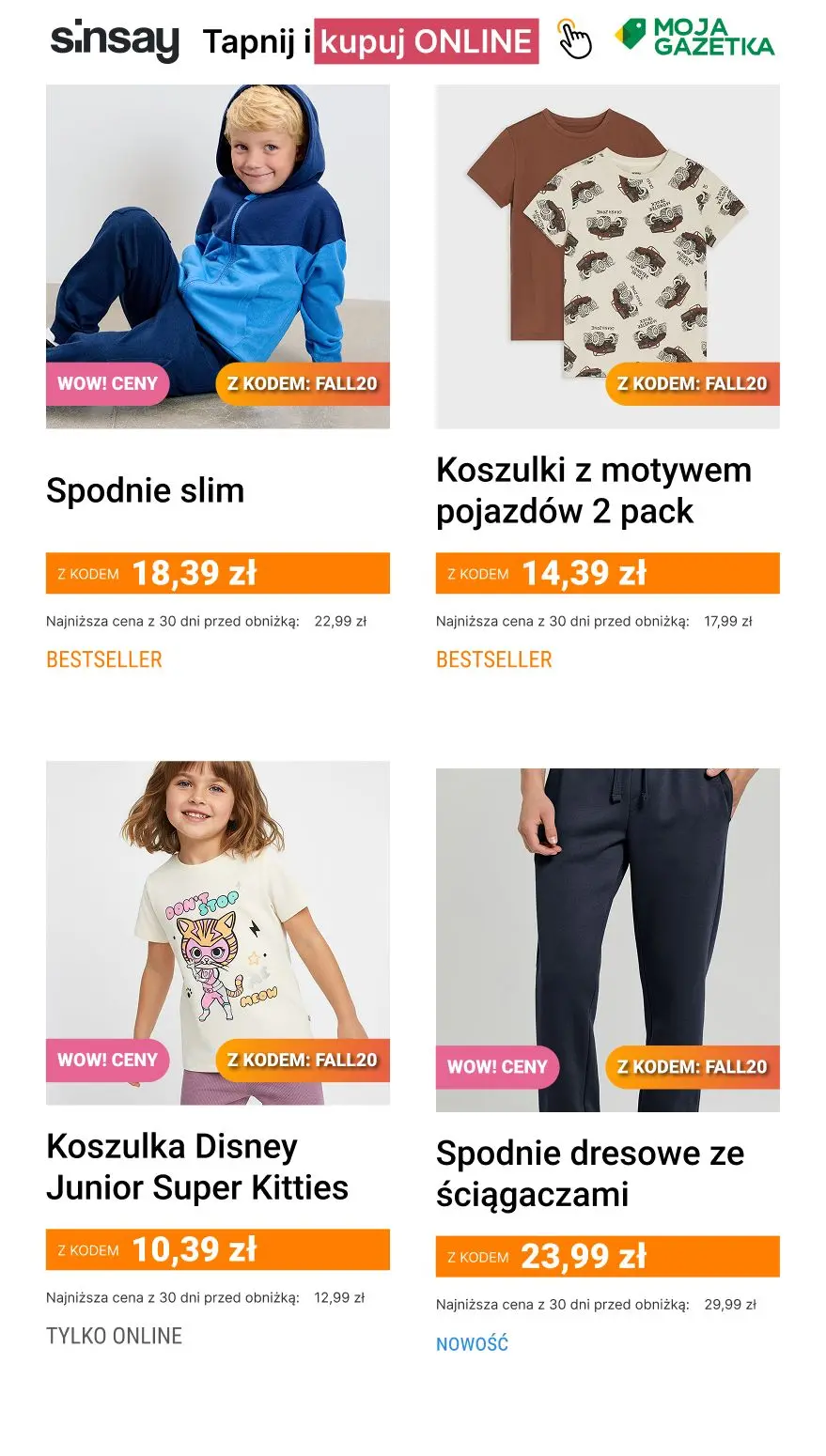 gazetka promocyjna Sinsay 🍁 [-20%] na CAŁĄ kategorię Jesienne Okazje
🥰 kod: FALL20 🦔 - Strona 12