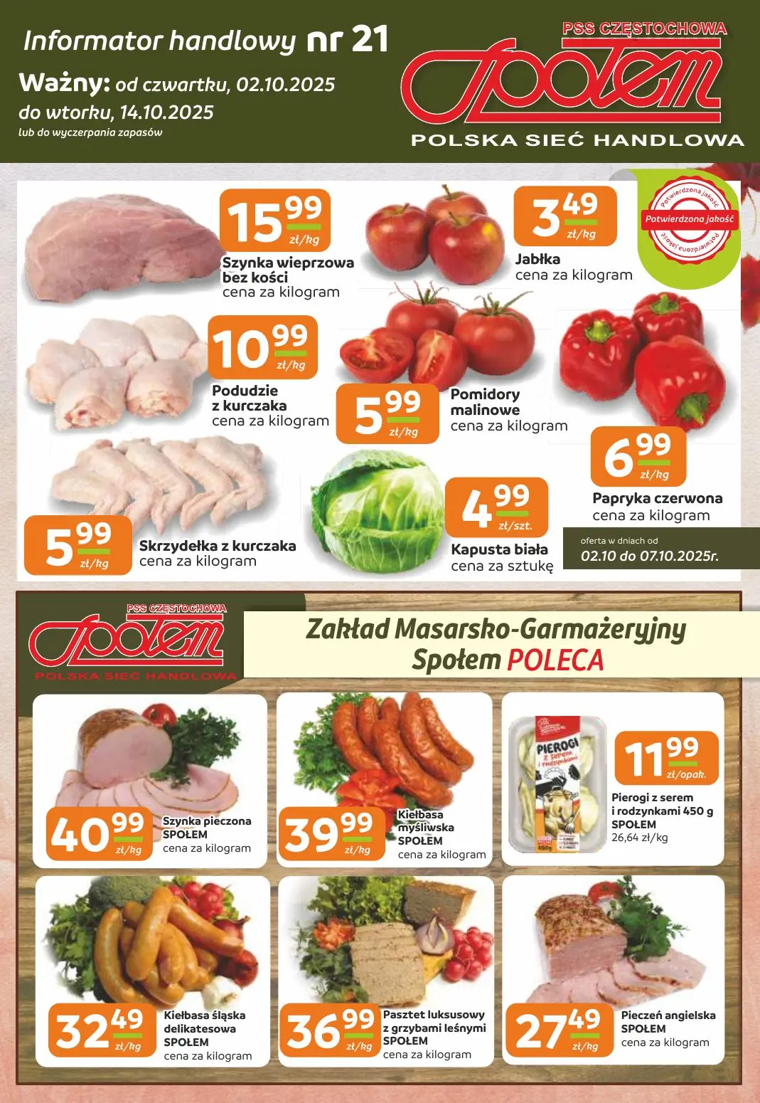 gazetka promocyjna Społem Częstochowa  - Strona 1