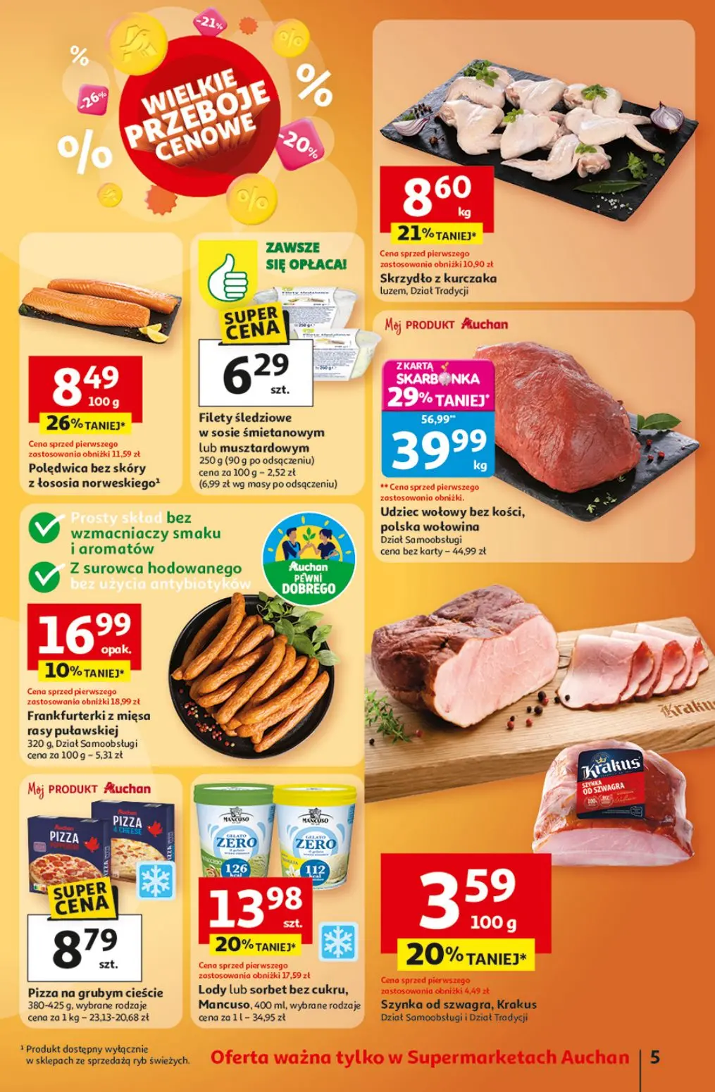 gazetka promocyjna Auchan Supermarket Wielkie przeboje cenowe - Strona 5