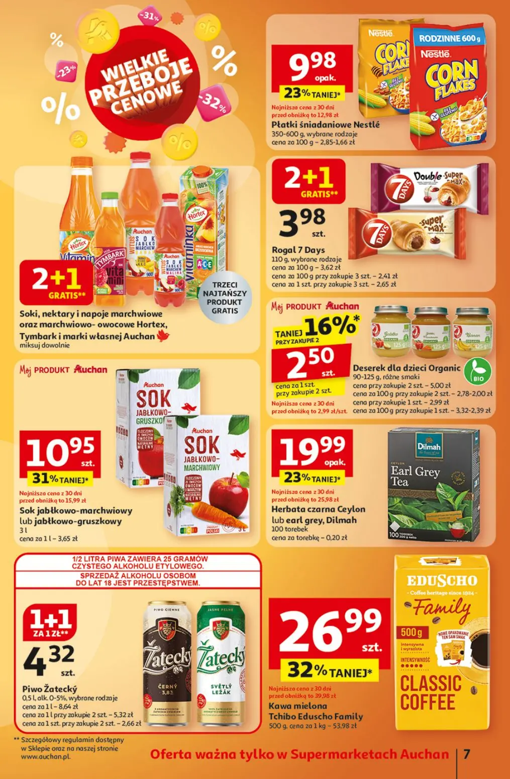 gazetka promocyjna Auchan Supermarket Wielkie przeboje cenowe - Strona 7