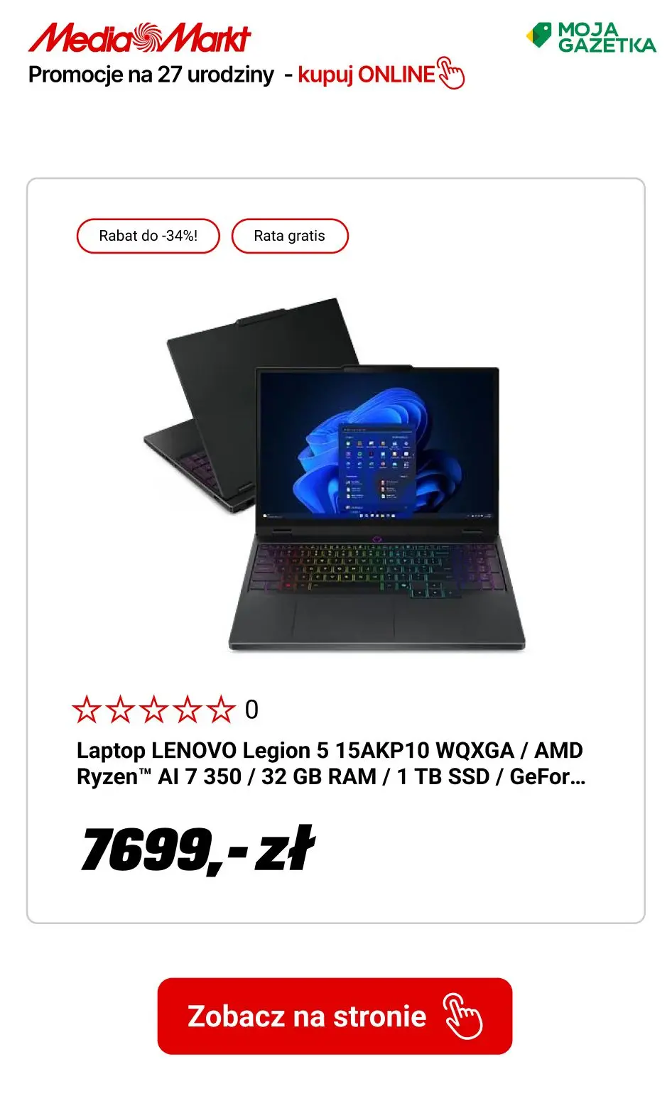 gazetka promocyjna Media Markt 27% zniżki lub 34% z okazji urodzin MediaMarkt! - Strona 3