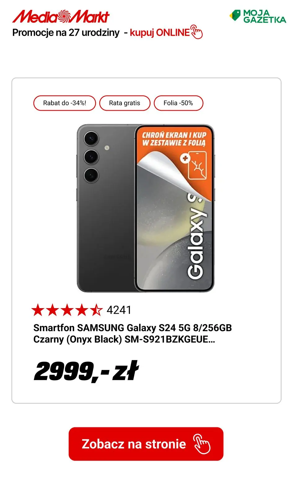 gazetka promocyjna Media Markt 27% zniżki lub 34% z okazji urodzin MediaMarkt! - Strona 7